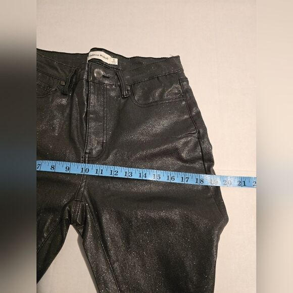 Rebecca Minkoff Black Metallic Pants Size 10 - Picture 8 of 11